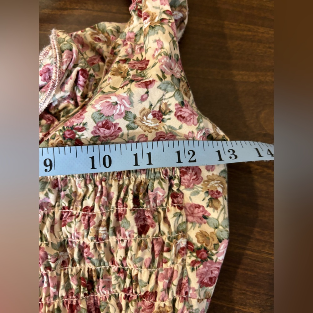 Y2K 2000s Poetry Floral Halter Top with Pink and Green Ditsy Floral Print Small - Picture 8 of 10